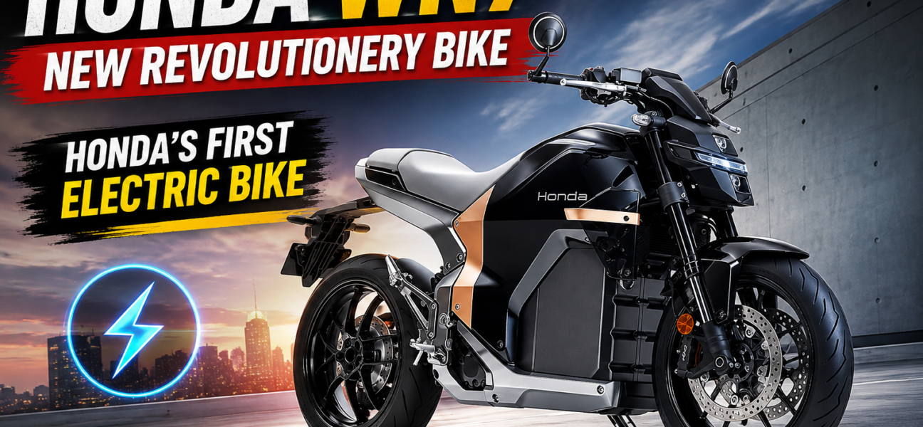 Honda WN7 Electric Motorcycle with futuristic naked bike styling.