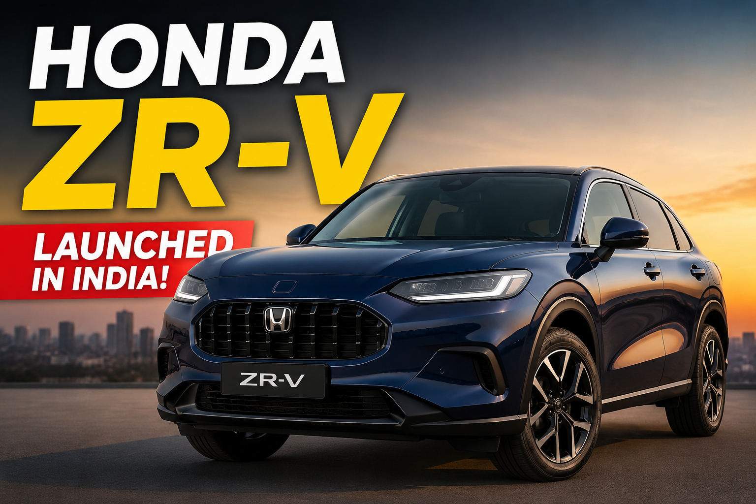 Honda ZR-V e : HEV 2026 India Launch : Price, Mileage, Features