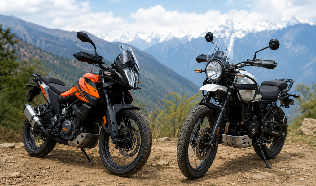 KTM 390 Adventure X vs Himalayan 450 front view