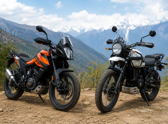 KTM 390 Adventure X vs Himalayan 450 front view