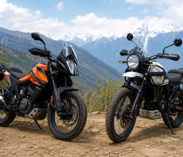 KTM 390 Adventure X vs Himalayan 450 front view