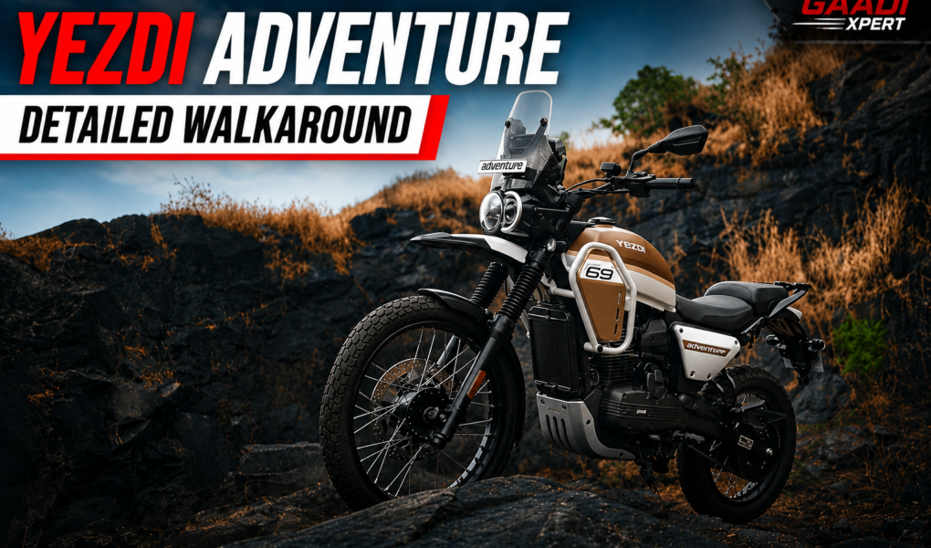 yezdi adventure 2026 detailed walkaround adventure motorcycle