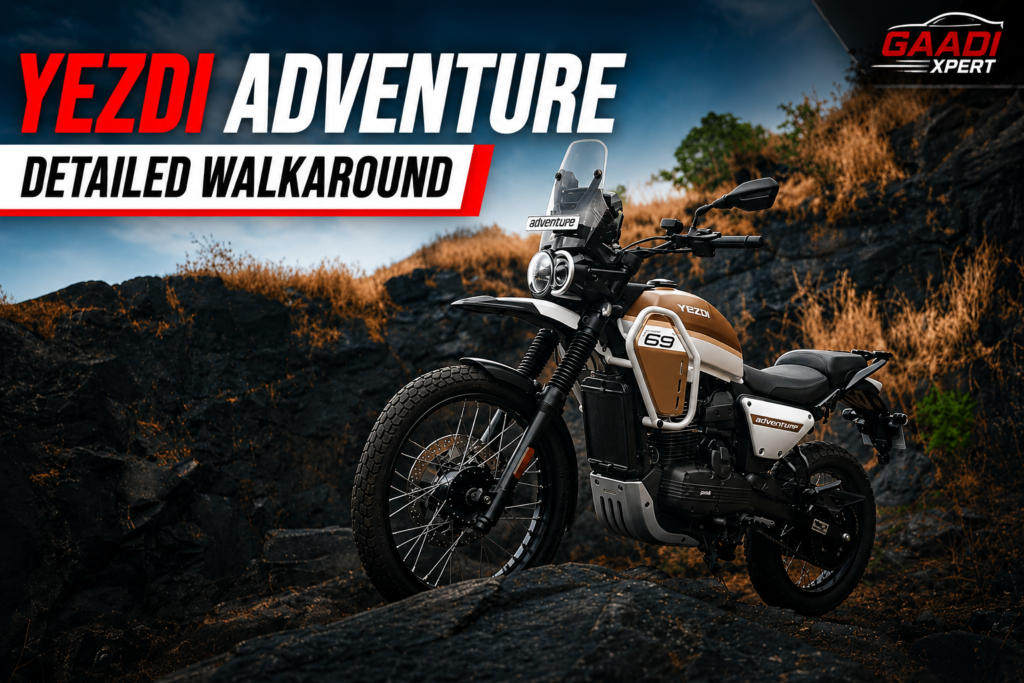 yezdi adventure 2026 detailed walkaround adventure motorcycle