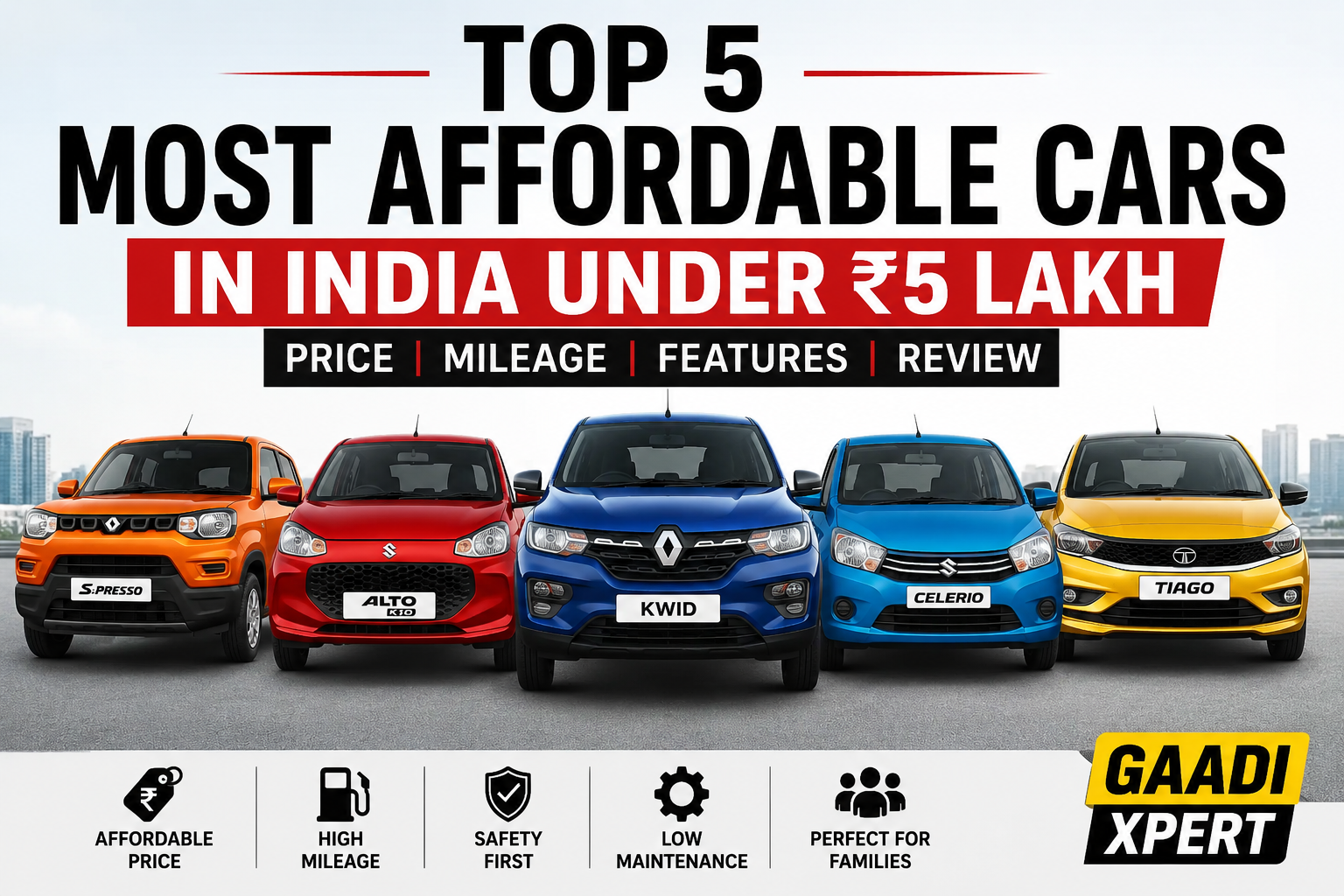 most affordable cars in india under 5 lakh