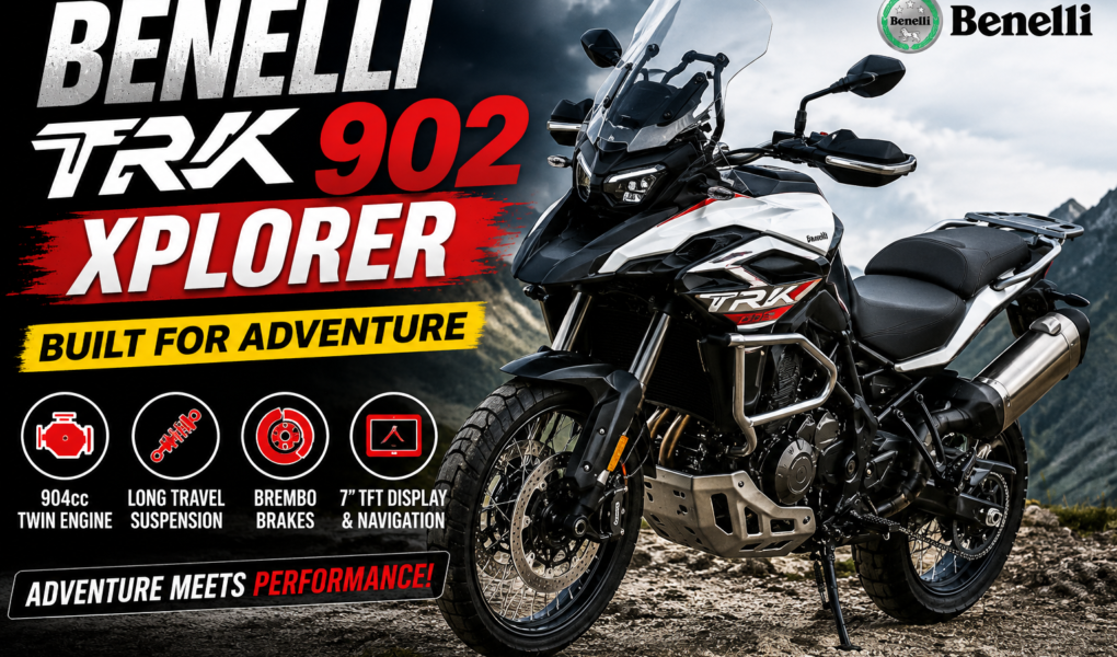 Benelli TRK 902 Xplorer adventure motorcycle with 904cc engine and premium touring features