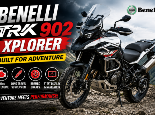Benelli TRK 902 Xplorer adventure motorcycle with 904cc engine and premium touring features