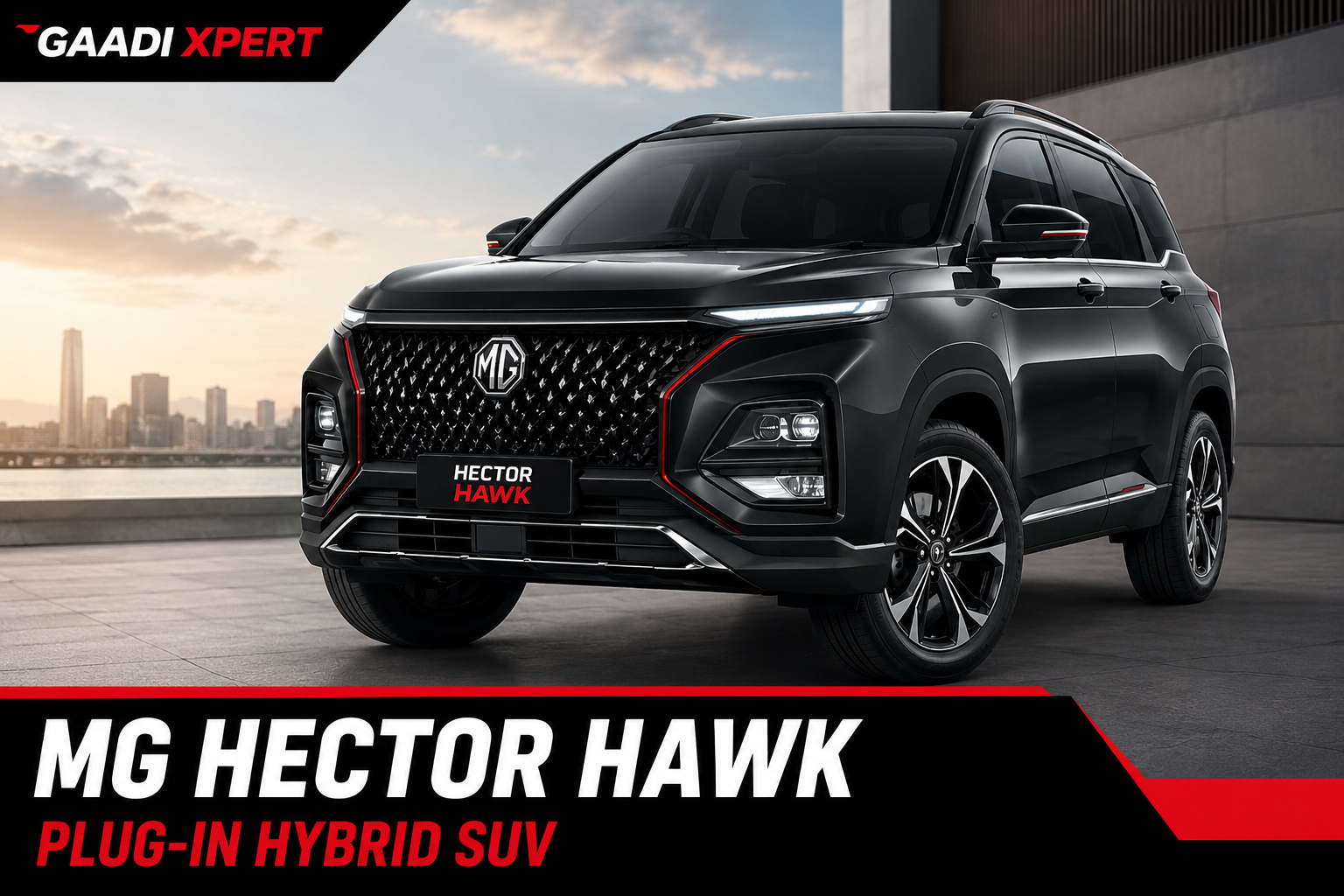 MG Hector Hawk Plug-in Hybrid SUV featured image with premium exterior design and ADAPT platform technology