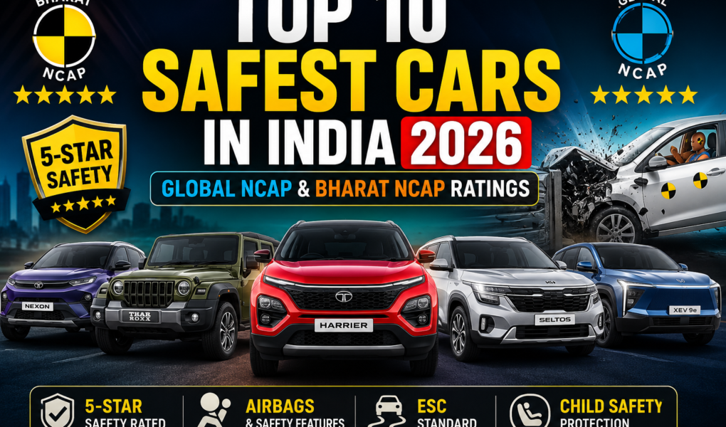 Top 10 Safest Cars in India 2026 (Global NCAP & Bharat NCAP Ratings)