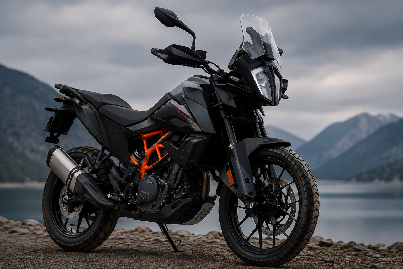 2026 KTM 390 Adventure Ebony Black