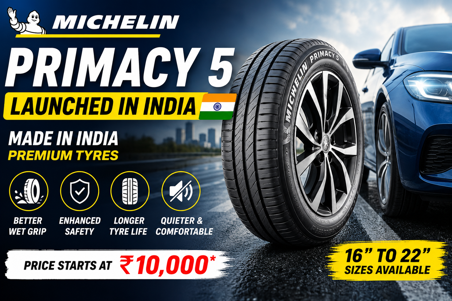 Michelin Primacy 5 Launched in India