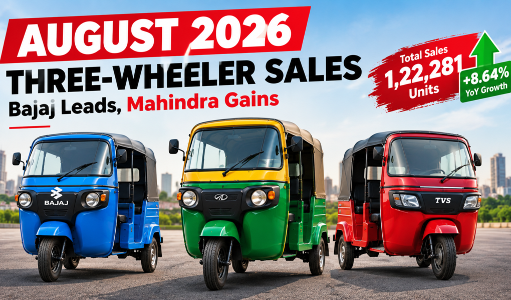 August 2026 three-wheeler sales