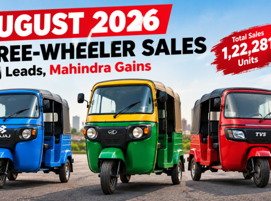 August 2026 three-wheeler sales